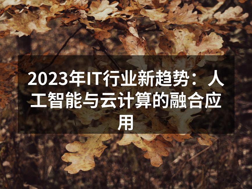 人工智能与云计算的深度融合